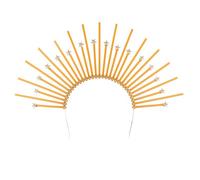 MAGICLULU Diadema Halo de Plástico Ligero para Niñas y Mujeres, Tocado Decorativo Metálico para Fiesta, Halloween y Sesión de Fotos, Tamaño para Peinado Elegante