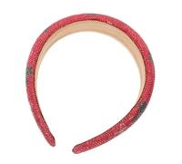 MAGICLULU Diadema Navideña Acolchada Pedrería Brillante Diadema Barroca de 3 CM Esponja Gruesa y Lazo Accesorio Cabello Festivo para Mujer y Niña Adecuado para Fiestas y Bodas