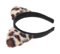 MAGICLULU Diadema Orejas de Gato Estampado Leopardo para Mujer Accesorio Cosplay y Tocado para Víspera de Todos y Fiestas Temáticas