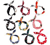 MAGICLULU Diademas de Alambre para Mujer Estampado de Leopardo, 9 Piezas Estilo Aleatorio, Envoltura Cabeza Nudo, Accesorios Cabello Versátiles para Peinados Diarios