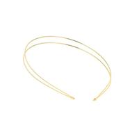 MAGICLULU Diademas de Metal para Niña en Color Dorado, 4 Unidades Doble Banda para Peinados Escolares y Casuales