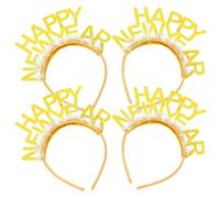 MAGICLULU Diademas para Fiesta de Año Doradas Purpurina, 4 Piezas, Ligeras y Cómodas para Mujer y Niña en Celebraciones de Fin de Año