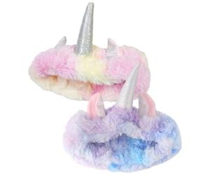 MAGICLULU Diademas Pelo Maquillaje Mujer 2piezas Diseño Elástico Ligero de Tela y Felpa para Aplicar Maquillaje en Casa Color Aleatorio