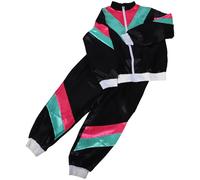 MAGICLULU Disfraz de Discoteca Niñas en Poliéster Diseño Hip Hop Retro, Adecuado para Actuaciones y Fiestas Temáticas de Baile