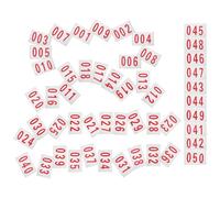 MAGICLULU Dorsales Números para Carreras Deportividad Atletismo, 50 Unidades de Algodón Portátil, Reemplazo Práctico para Maratones y Competiciones Deportivas