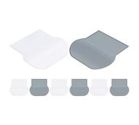 MAGICLULU Elevador de Tapa para Inodoro Adhesivo 8 Piezas Color Claro y Gris, Soporte Antideslizante para Asiento de Inodoro, Manija Ergonómica para Baño, Herramienta Práctica para Evitar