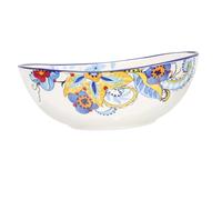 MAGICLULU Ensaladera Bandeja De Escritorio Bol De Arroz Tazón De Dulces Recipientes para Pasta Tazón De Palomitas De Maíz Plato De Anillo Cerámica Oval Cuenco Decorativo