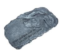 MAGICLULU Escultura Conmemorativa de Resina para Mascotas Función y Soporte para Foto, Adecuado para Jardín y Lápida Funeraria