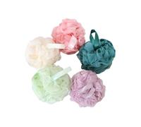 MAGICLULU Esponjas de Baño 5 Piezas Forma de Flor, Colores Surtidos (morado, Verde, Azul, Rosa, Beige), Esponja de Ducha Suave y Exfoliante para Cuidado Personal y Baño Diario