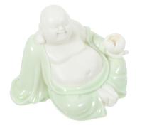 MAGICLULU Estatua De Cerámica Maitreya Buda Delicada Decoración para Escritorio Figura Decorativa con Detalles Tallados para Oficina y Dormitorio