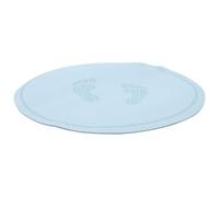 MAGICLULU Estera Redonda Antideslizante para Salto con Cuerda Cojín de Ejercicio Grueso TPE para Gimnasio Casa Colchoneta Fitness Cómoda y Absorbente Azul con Estampado de Huellas