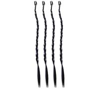 MAGICLULU Extensiones de Cabello Trenzado Clip para Mujer Coleta Postiza de 1965 Pulgadas Sintéticas Color Azul Degradado Paquete de 4 Unidades Accesorios para Peinados de Fiesta y