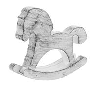 MAGICLULU Figura de Caballo Mecedora de Madera Pintada Mano Decoración de Mesa Vintage para Hogar Adorno Compacto para Escritorio Estatuilla Ecuestre Artesanal para Regalo
