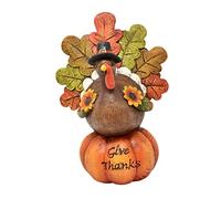 MAGICLULU Figurita de Calabaza y Pavo Resina para Decoración de Mesa para Fiesta de Acción de Gracias Centro de Mesa Temático para Hogar y Oficina