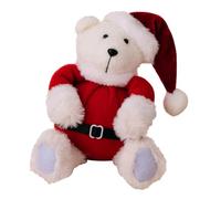 MAGICLULU Figurita de Oso de Peluche Navideño para Adorno de Navidad Infantil para Fiestas de Navidad Muñeco de Peluche de Santa Bear