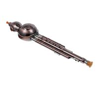 MAGICLULU Flauta Tradicional China Hulusi de Cucurbitáceas en C Acabado Cobreado, Instrumento Musical Étnico de Pp para Principiantes, Incluye Estuche Rígido, Adecuado para Estilo Aleatorio