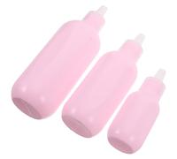 MAGICLULU Frascos Exprimibles Viaje 3 Piezas Compactos Botella Plástica Rosa Sin Fugas Para Gel, Loción y Champú Uso Viaje Personal Maleta Portátil