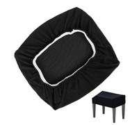 MAGICLULU Funda Elástica Negra para Taburete de Piano 60-85 Cm X 35-50 Cm X 3-20 Cm, Funda de Poliéster Gruesa Uso Doméstico y Decoración Hogareña