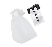 MAGICLULU Fundas de Copas de Vino de Moda para La Novia Y El Novio Despedida de Soltera Boda Futura Novia Juego Decorativo