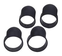 MAGICLULU Fundas de Silicona para Dedos Etéreas Negras, 4 Piezas para Percusión y Tambores de Lengüeta de Acero, Accesorio Profesional para Practicar Batería y Proteger Dedos