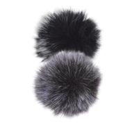 MAGICLULU Fundas Peludas Antiviento para Micrófono de Solapa Inalámbrico, 4 Piezas Mini Tamaño, Material Suave Absorbente de Ruido, Colores Negro, Amarillo y Gris para Grabación Exterior