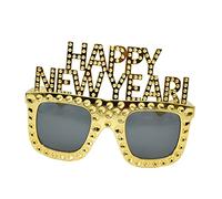 MAGICLULU Gafas Divertidas de Fiesta para Año Diseño Chic Happy Year Doradas Accesorio Original para Celebraciones y Reuniones Festivas