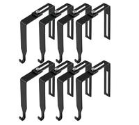 MAGICLULU Ganchos Ajustables de Metal para Divisiones de Oficina Juego de 8 Piezas para Paneles de 45 a 9 CM de Grosor Colgador Multifuncional para Ropa Sombreros y Accesorios