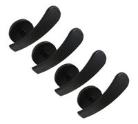 MAGICLULU Ganchos para Cortinas de Pared 65 Mm 4 Piezas, Soporte de Aleación de Aluminio Negro, Abrazaderas para Sujetar Cortinas en Salón y Dormitorio, Accesorios Resistentes y Estables