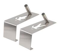 MAGICLULU Ganchos para Puertas de Acero Inoxidable, Plata | Instalación sin Perforar, Colgado Seguro en Puerta, para Ropa y Bolsos, Uso en Lavadero o Entrada