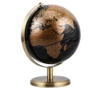 MAGICLULU Globo Terráqueo Antiguo Dorado para Oficina Diseño Europeo Vintage, Material Metálico Educativo y Fácil de Limpiar, Adorno Decorativo para Mesa de Escritorio