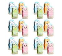 MAGICLULU Gomas de Borrar con Forma de Animales Kawaii, 24 Piezas de Goma Pvc con Rodillo, Ideales para Aula y Viaje, Diseño Divertido y Compacto para Estudiantes