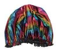 MAGICLULU Gorro de Permanente de Poliéster Negro, Gorro para Dormir de Noche, Envoltura Cabello Buena Transpirabilidad para Adultos y Pacientes Cáncer, Uso Diario y Tratamientos de Aceite