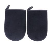 MAGICLULU Guantes Aplicadores de Autobronceador 2 Piezas Manoplas Negras de Pelusa para Bronceado sin Sol Cómodos y Adaptables para Aplicación Uniforme Cara y Cuerpo
