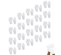 MAGICLULU Guantes de Algodón Elásticos Lavables para Joyería, Mitones de Algodón para Revisión, Talla Única, Color Claro, Pack de 16 Pares, Transpirables y Cómodos para Cuidado de Manos