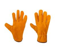 MAGICLULU Guantes de Soldadura Aislamiento Térmico y Protección Resistentes al Calor Desgaste, de Piel de Vaca para Trabajos de Soldadura y Forestales