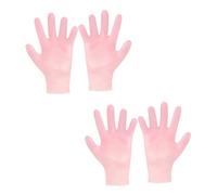 MAGICLULU Guantes Hidratantes para Manos Secas, 2 Pares Rosa, Sebs, Cuidado Reparador y Exfoliante para Manos, Uso Diario Femenino