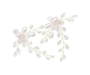 MAGICLULU Hebilla para Zapatos de Novia Perlas y Cristal Blanco, Accesorio Elegante de Aleación para Mujer, Práctico Fina Elaboración, Adecuado para Bodas y Fiestas