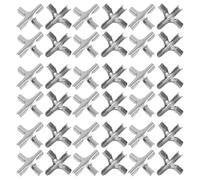 MAGICLULU Hebillas Cruzadas para Red Invisible de Acero Inoxidable 2.0 Mm, 200 Unidades, Clips Cruzados para Protección de Ventanas y Redes Antirrobo, Accesorios Resistentes para Cable