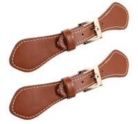 MAGICLULU Hebillas de Palanca para Cuello y Puños de Abrigo, Botón de Cierre Ajustable de Cuero Sintético Color Caqui, Accesorios Decorativos para Gabardinas y Suéteres, Pack 2 Unidades