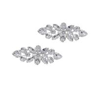 MAGICLULU Hebillas delicadas para zapatos elegantes de tacón, diseño de plateado, práctico uso y elaboración detallada para fiestas y decoración femenina