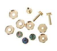 MAGICLULU Hebillas Doradas de Botones para Trompeta de Cobre, Accesorios Sencillos para Instrumentos de Viento, Ideales para Músicos y Reparación