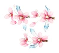 MAGICLULU Horquillas de Flores Tradicionales Chinas 3 Piezas Pinzas Metálicas con Diseño Floral Vintage para Cabello Accesorio Ligero y Cómodo para Niñas y Uso Diario Atuendos Hanfu