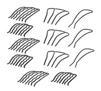 MAGICLULU Horquillas Metálicas Cabello 12 Piezas Juego Peine de 4 Dientes Redondo Peine Pequeño y Grande de 7 Dientes para Moños Accesorios para Peinar Cabello Corto y Recogidos