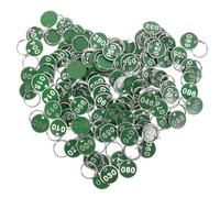 MAGICLULU Identificadores de Llaves Metálicos 100 Etiquetas Numeradas 1.18X1.18 In para Uso Repetido en Almacenamiento de Spa y Piscinas
