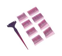 MAGICLULU Juego de 2 Brochas Aplicadoras de Tinte para Cabello Profesional, Pinceles de Plástico con Cerdas Suaves, Mango Ergonómico en Rojo y Azul, Kit para Salones de Peluquería y Uso