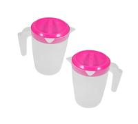 MAGICLULU Juego De 2 Jarras De Agua De 1 L Para Frigorífico Con Tapa Para Guardar Zumo Té Helado Y Bebidas