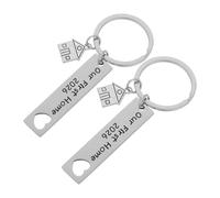 MAGICLULU Juego de 2 Llaveros para Inauguración Casa 2026, Acero Inoxidable, Diseño Compacto y Duradero, Llavero para Propietario, Obsequio para Parejas, Amigos y Familia