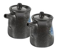 MAGICLULU Juego de 2 Recipientes de Cerámica para Salsa de Soya y Vinagre Estilo Japonés, Dispensadores Elegantes y Funcionales para Cocina que Mantienen la Mesa Limpia