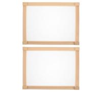 MAGICLULU Juego de 2 Rejillas Apilables de Madera para Secar Hierbas Plantas Medicinales y Té Bandejas Rectangulares de Malla Ventilada Tamaño Mediano Estante para Secado Doméstico y