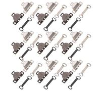 MAGICLULU Juego de 20 Ganchos y Ojos Metálicos para Cintura, Cierres Invisibles para Pantalones y Faldas, Gancho y Barra de Metal Resistente en Plata y Color Pistola, Accesorios de Costura